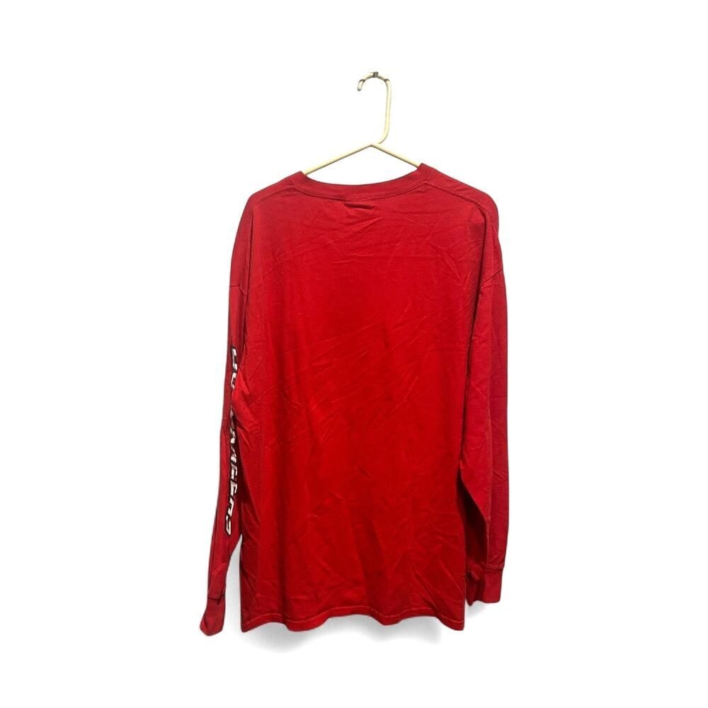 VTG Tampa Bay Buccaneers Red T Shirt Mens XL Lee Made In USA Long Sleeve Logo - Picture 3 of 5